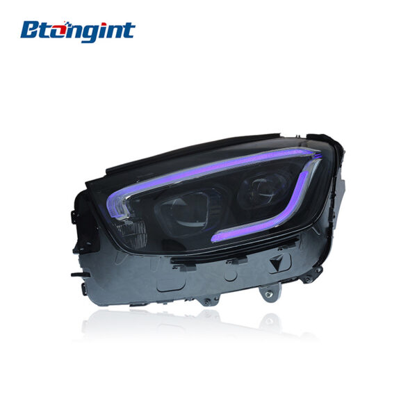 Suitable for Mercedes-Benz GLC X253 2016-2022, new high-spec upgraded headlight assembly with LED daytime running lights, turn signals and projector lenses