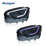 Suitable for Mercedes-Benz GLC X253 2016-2022, new high-spec upgraded headlight assembly with LED daytime running lights, turn signals and projector lenses