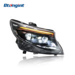 Suitable for Mercedes-Benz Vito 2016-2023, old to new facelift modified headlight assembly with LED projector lenses and daytime running lights