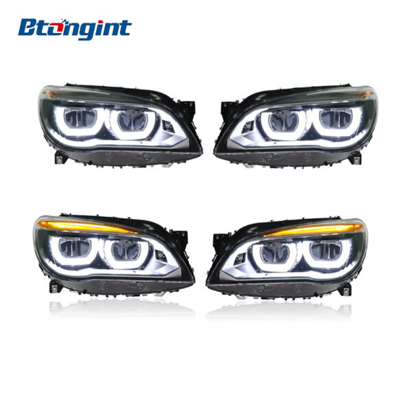 2009-2015 BMW 7 Series F02 Headlight Assembly, Old to New Upgrade with LED DRL & Turn Signal