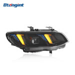 Retrofit Fang Style Headlight Assembly for 2010-2013 BMW 3 Series E93, Featuring LED daytime running light, turn signal and optical lens