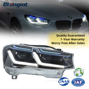 Fits 2010-2017 BMW X3, Thunder Style F25/F26 Headlight Upgrade with LED Blue Eyebrow DRL