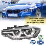 Fits 2013-2018 BMW 3 Series F30/F35, High-End New Style Headlight Assembly with LED Spoon DRL