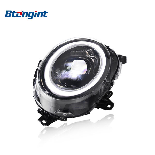 Fits 2014-2021 BMW MINI F55 F56. New upgraded headlight assembly with LED daytime running lights, turn signals and projector lenses.