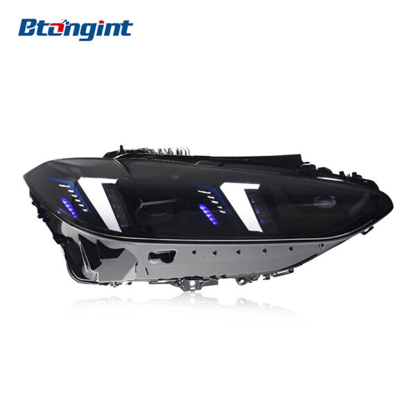 Upgraded M4 Fangs Style Headlight Assembly with LED DRL & Turn Signal Lenses for 2021–2024 BMW 4 Series G22