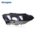 Upgraded M4 Fangs Style Headlight Assembly with LED DRL & Turn Signal Lenses for 2021–2024 BMW 4 Series G22