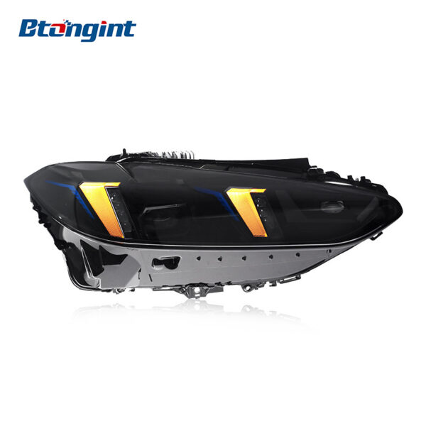 Upgraded M4 Fangs Style Headlight Assembly with LED DRL & Turn Signal Lenses for 2021–2024 BMW 4 Series G22