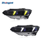 Upgraded M4 Fangs Style Headlight Assembly with LED DRL & Turn Signal Lenses for 2021–2024 BMW 4 Series G22