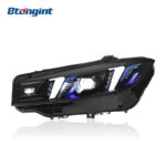 Modified Fangs-Style Headlight Assembly with Dual-Color LED DRL & Laser Lenses for 2023–2024 BMW 3 Series G20