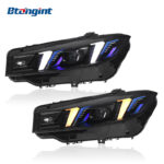 Modified Fangs-Style Headlight Assembly with Dual-Color LED DRL & Laser Lenses for 2023–2024 BMW 3 Series G20