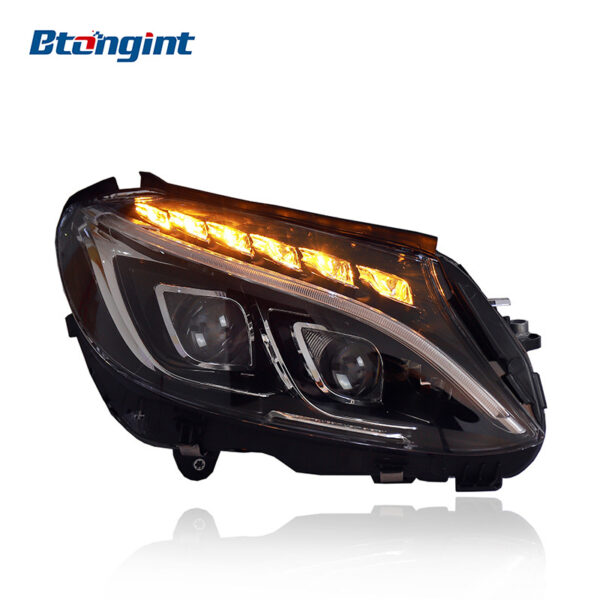 Low-to-High Spec Dual-Lens Headlight Assembly Upgrade for Mercedes-Benz C-Class W205 (2015-2018 Models), Fits C180 / C260