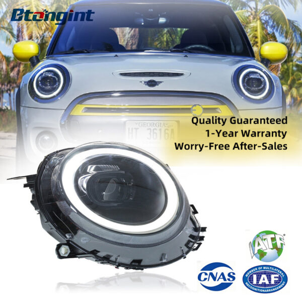 For 2007-2013 BMW MINI R56 Headlight Assembly Retrofit, with R57/R58/R59 LED Daytime Running Lights & Projector Lenses