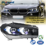 Fits 2014-2018 BMW X5 F15, Retrofit Headlight Assembly Equipped with New LED Lens, Daytime Running Light and Turn Signal