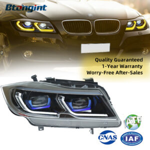 Fits 2005-2012 BMW 3 Series E90, New LED Projector Headlight Assembly with DRL & Sequential Turn Signals