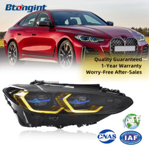 Upgraded Low to High Spec Headlight Assembly with Dual-Color Golden LED DRL for 2021–2023 BMW 4 Series G22