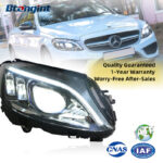 Retrofit New Style Headlight Assembly for 2015-2021 Mercedes-Benz C-Class W205, with LED Daytime Running Lights, Turn Signals and Lenses, Fits C180 (Old Model Upgrade to New Look)