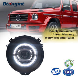 Retrofit Headlight Assembly for 2007-2017 Mercedes-Benz G-Class W463, Old to New Upgrade with LED DRL, Turn Signals and Lenses