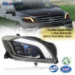 Retrofit Maybach-Style LED Projector Headlight Assembly with Sequential DRL for Mercedes-Benz ML W166 2012-2015