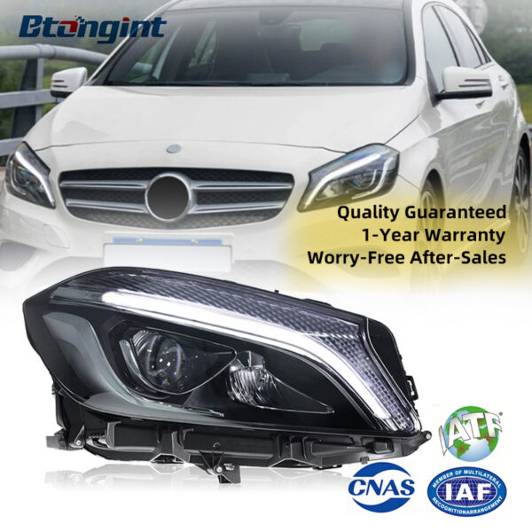 Retrofit High-spec LED Projector Headlight Assembly with DRL for Mercedes-Benz A-Class W176 (2013-2018 A180)
