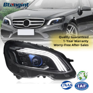 Retrofit Maybach-Style LED Projector Headlight Assembly with Sequential DRL for Mercedes-Benz E-Class W212 2014-2015