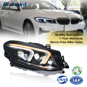 Suitable for Mercedes-Benz GLE W166 2015-2019, modified new-style headlight assembly equipped with LED daytime running lights, sequential turn signals and projector lenses