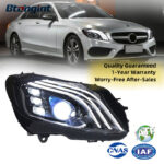 2015-2021 Mercedes-Benz C-Class W205 Maybach Style Upgrade Headlights with LED DRL & Projector Lenses