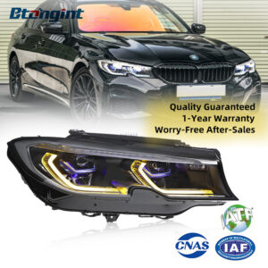 High-Spec LED Spoon DRL Laser Lens Headlight Assembly Upgrade for 2020–2022 BMW 3 Series G20
