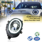 Suitable for BMW MINI Headlight Assembly Retrofit, Mini F55/F56/F54 High-spec Version with LED Daytime Running Lights & Lens