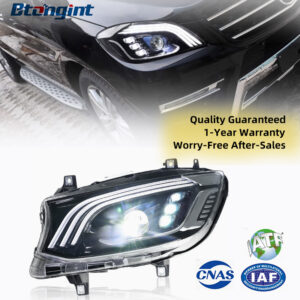 Mercedes-Benz Sprinter Headlight Assembly, Modified Three-Strip LED Daytime Running Light & Turn Signal, Fits 2019-2025 Models