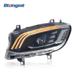 Mercedes-Benz Sprinter Headlight Assembly, Modified Three-Strip LED Daytime Running Light & Turn Signal, Fits 2019-2025 Models
