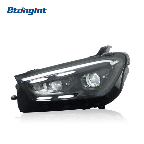 Mercedes-Benz GLE W167 Headlight Assembly, Modified High Trim LED Headlamp with LED Daytime Running Light, Turn Signal & Projector, Fits 2020-2024 Models