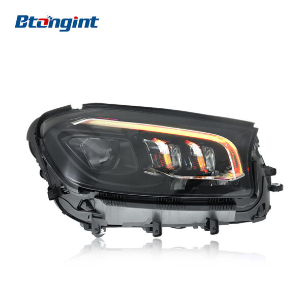 Mercedes-Benz GLS X167 Headlight Assembly, Modified High Trim Geometric LED Beam Projector with Turn Signal, Fits 2020-2024 Models