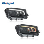 Mercedes-Benz GLS X167 Headlight Assembly, Modified High Trim Geometric LED Beam Projector with Turn Signal, Fits 2020-2024 Models