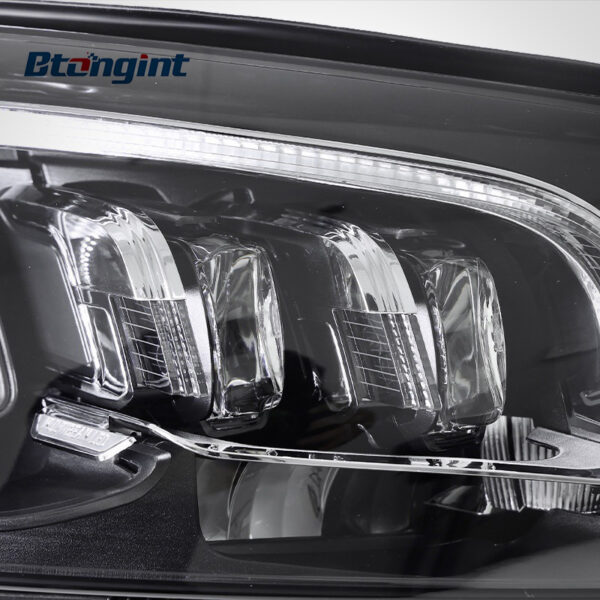 Mercedes-Benz GLS X167 Headlight Assembly, Modified High Trim Geometric LED Beam Projector with Turn Signal, Fits 2020-2024 Models