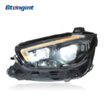 Mercedes-Benz E-Class W213 Headlight Assembly, High Trim Modified LED Projector Headlamp with LED Daytime Running Light & Turn Signal, Fits 2021-2023 Models