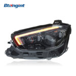 Mercedes-Benz E-Class W213 Headlight Assembly, High Trim Modified LED Projector Headlamp with LED Daytime Running Light & Turn Signal, Fits 2021-2023 Models