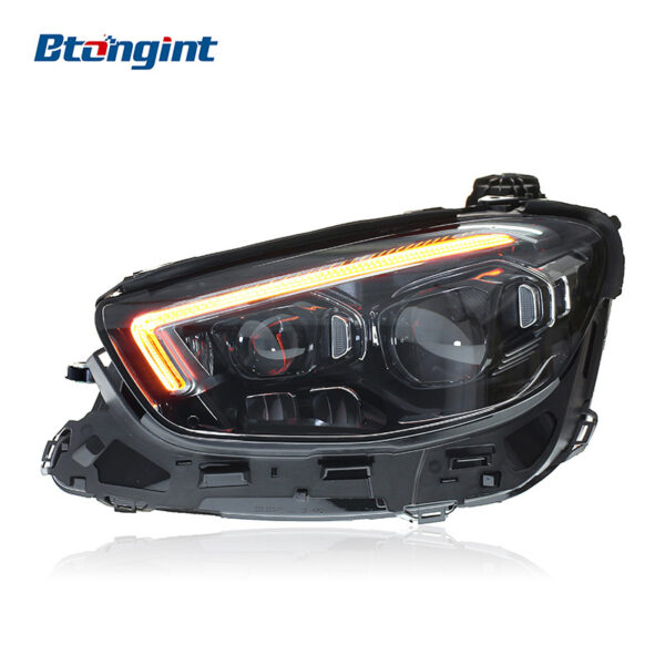 Mercedes-Benz E-Class W213 Headlight Assembly, High Trim Modified LED Projector Headlamp with LED Daytime Running Light & Turn Signal, Fits 2021-2023 Models