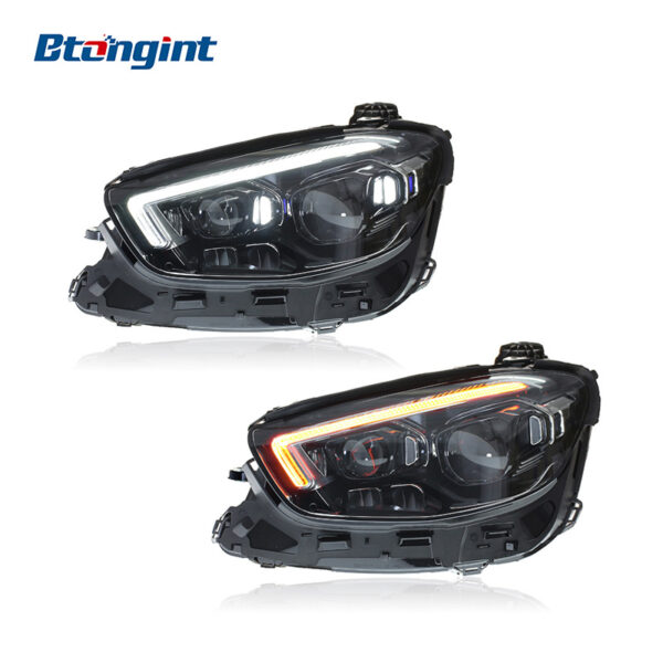 Mercedes-Benz E-Class W213 Headlight Assembly, High Trim Modified LED Projector Headlamp with LED Daytime Running Light & Turn Signal, Fits 2021-2023 Models