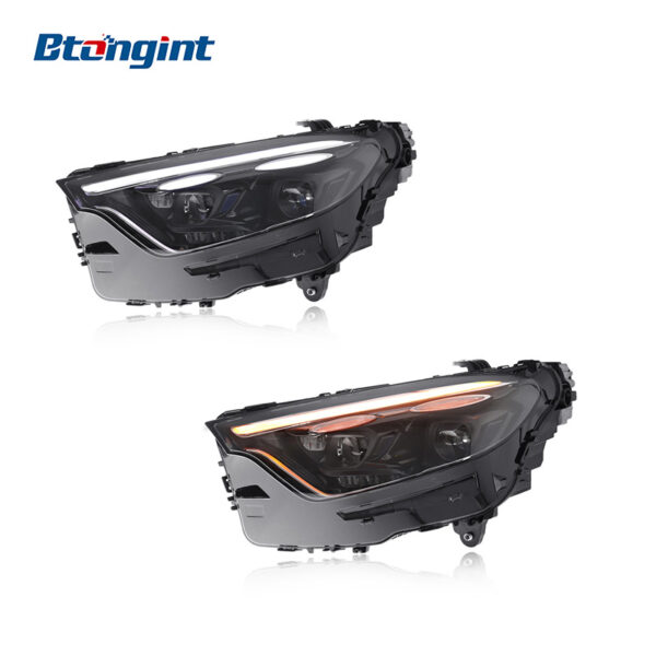 Mercedes-Benz E-Class W213 2021 Headlight Assembly, Modified High Trim LED Projector Lamp with LED Daytime Running Light, Fits E260 E300