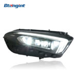 Mercedes-Benz A-Class Headlight Assembly, Modified AMG Style LED Projector Lamp with Light Guide LED Daytime Running Light & Turn Signal, Fits A180 A200