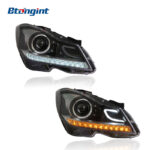 For Mercedes-Benz C-Class W204 Headlight Assembly Retrofit LED DRL Sequential Turn Signal LED Lens C180 C200 C260
