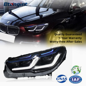 For 2010-2017 BMW 5 Series GT F07 Headlight Assembly Retrofit, LED DRL, Turn Signal & LED Projector Headlights