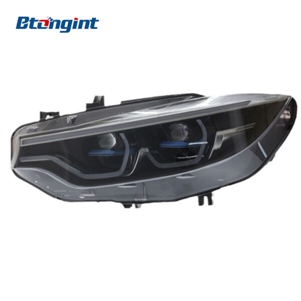 2013-2020 BMW 4 Series F32 Headlights, New LED Projector Lens with Scoop Daytime Running Light & Turn Signal