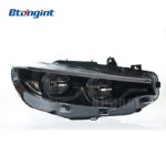 2013-2020 BMW 4 Series F32 Headlights, New LED Projector Lens with Scoop Daytime Running Light & Turn Signal