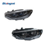 2013-2020 BMW 4 Series F32 Headlights, New LED Projector Lens with Scoop Daytime Running Light & Turn Signal