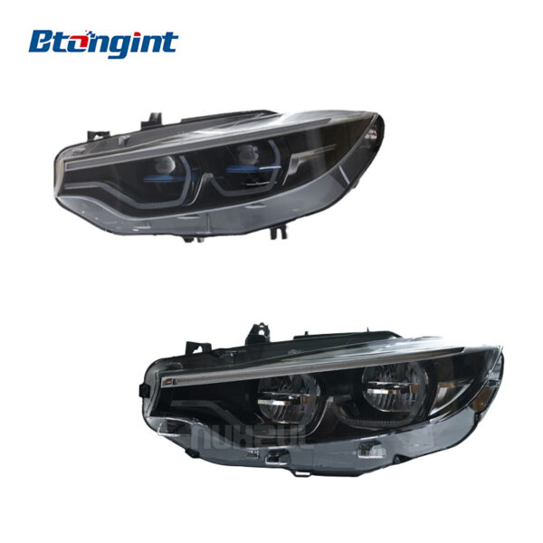 2013-2020 BMW 4 Series F32 Headlights, New LED Projector Lens with Scoop Daytime Running Light & Turn Signal