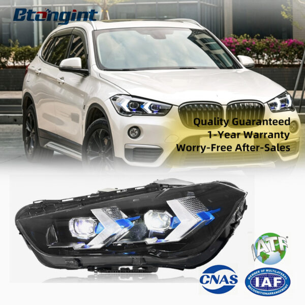 2016-2022 BMW X1 F49 Headlights Upgrade, Arrow Shape LED Daytime Running Light Turn Signal with Projector Lens