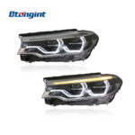 For 2018-2020 BMW 5 Series G30 Headlight Assembly, Upgrade High Configuration LED Scoop DRL & Turn Signal