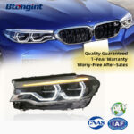 For 2018-2020 BMW 5 Series G30 Headlight Assembly, Upgrade High Configuration LED Scoop DRL & Turn Signal