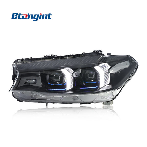 For 2018-2023 BMW 5 Series G30 Headlight Assembly, Upgrade Fangs Style LED DRL, Turn Signal & Projector Lens
